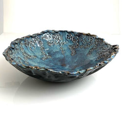Catharine Goldnau- Blue Bowl (Functional) Sculpture C. Goldnau