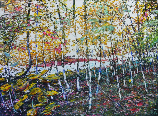 Colours Scattered Across Autumn Georgen Bay, 24" x 36" Painting M. Zarowsky