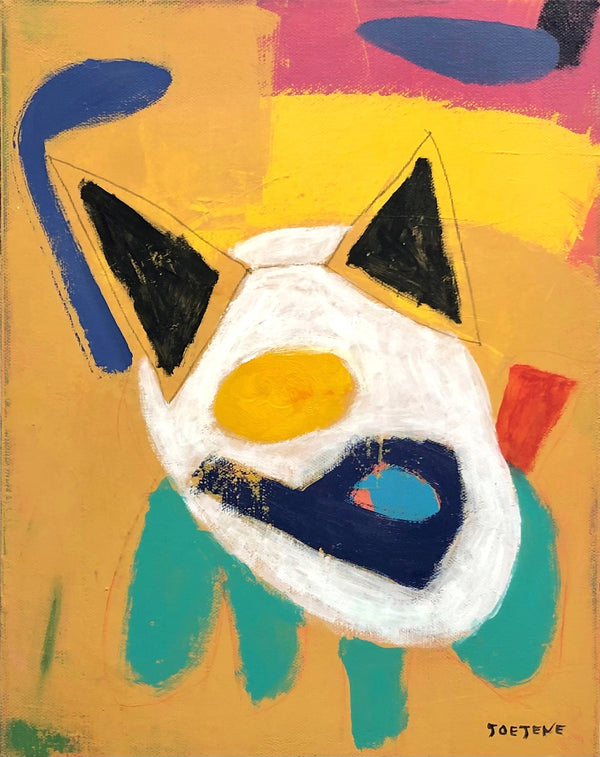 Cute Little Bulldog, 14" x 11" Painting J. Santos