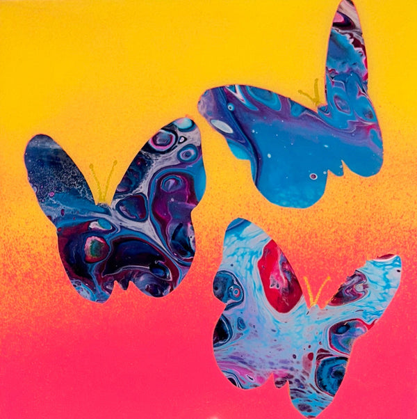 Floating 8, 8" x 8" Painting Wendy Mataija