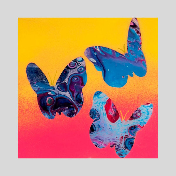 Floating 8, 8" x 8" Painting Wendy Mataija