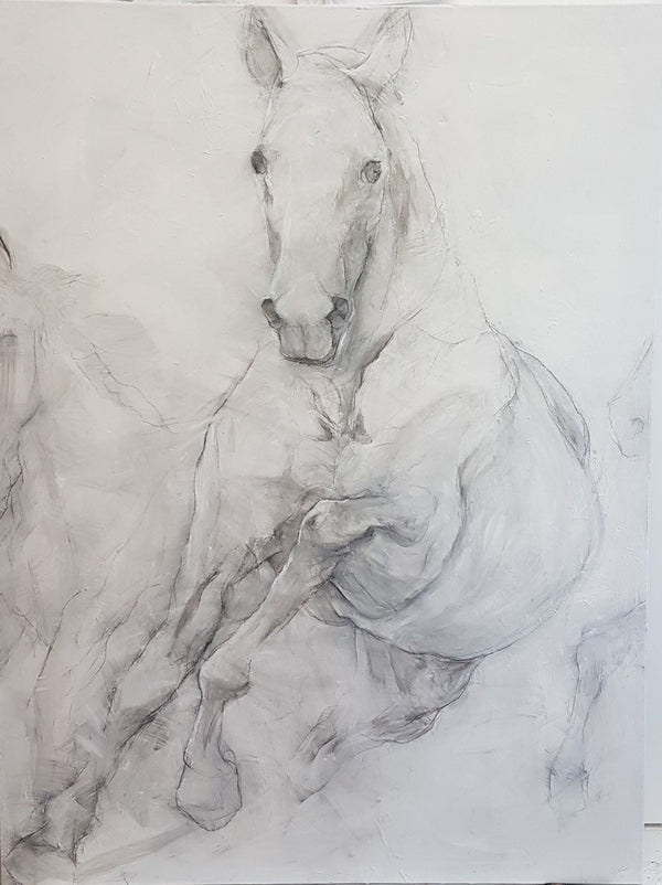 Galloping Horse, 48" x 36" Painting Sandy Potter