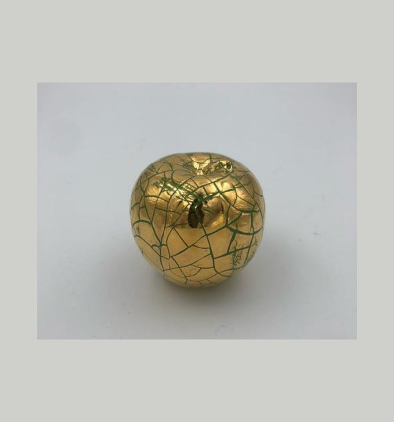 Gold & Green Apple, 3" x 3" x 3" Craft Arta Gallery Shop