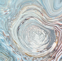 Grey Waves, 14" x 14" Painting Wendy Mataija