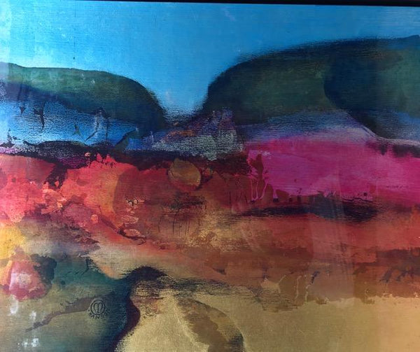 Guardians of the Blue Cliffs, 24" x 30" Painting M. Hanson