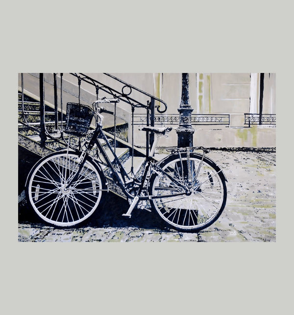 Henri's Bike, 40" x 60" Painting Carol Loeb