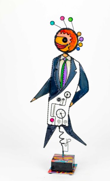 HE’S WALKING – THIS IS NOT A GREY SUIT Sculpture J. Paterson