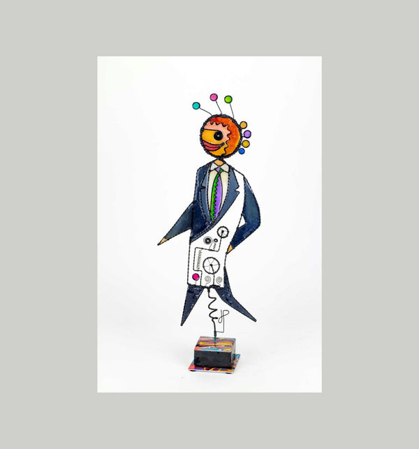 HE’S WALKING – THIS IS NOT A GREY SUIT Sculpture J. Paterson