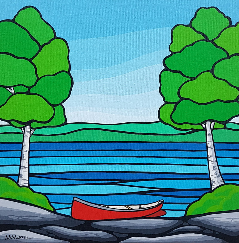 Lakeside, 12" x 12" Painting M. Morrill