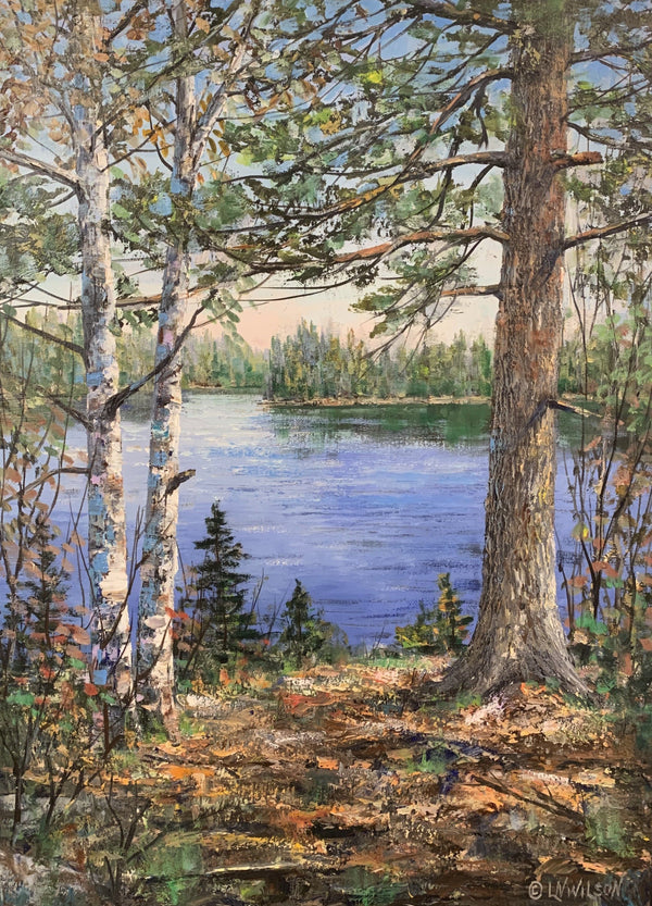 Lakeside, 24" x 18" Painting L. Wilson