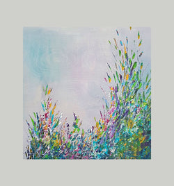 Lavender Garden, 36" x 36" Painting K. Taylor