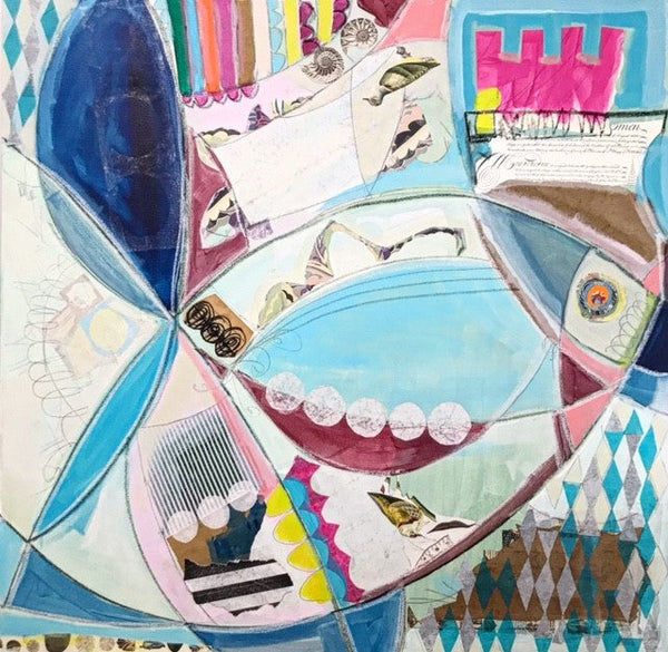 LE PËCHEUR DE PERLES, 36" x 36" Painting Chantal Poirier