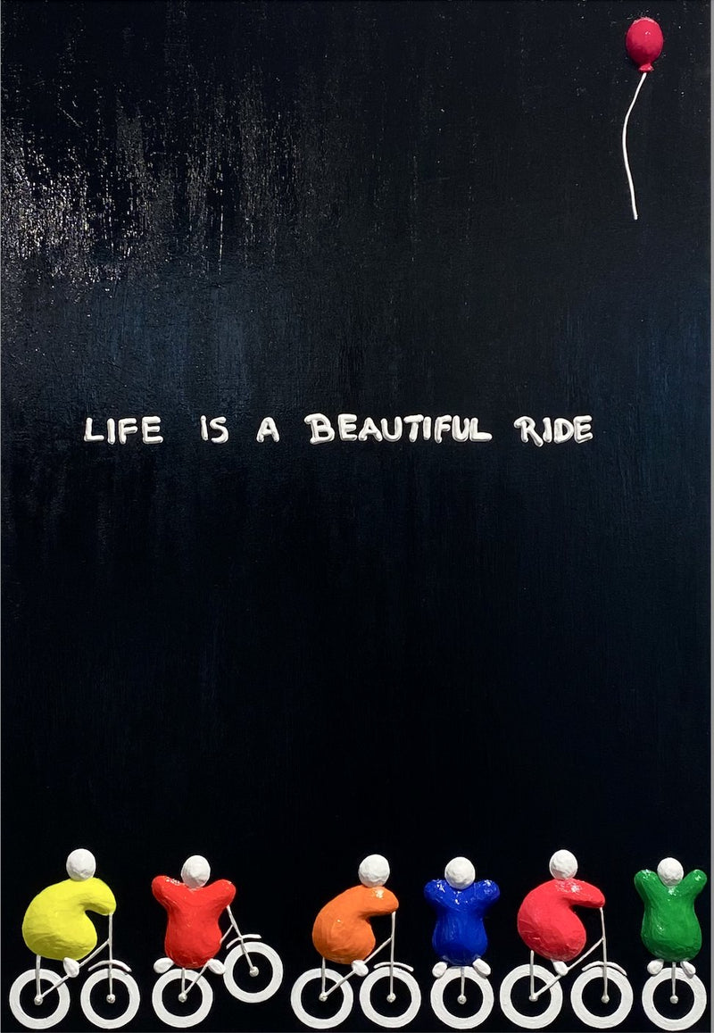 Life is a Beautiful Ride, 36" x 24" Painting J. Moore