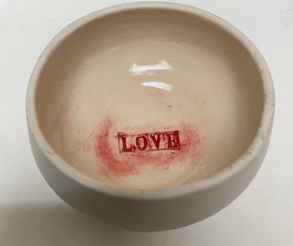 LOVE bowl #4, 5" x 3" Sculpture M. Freedman