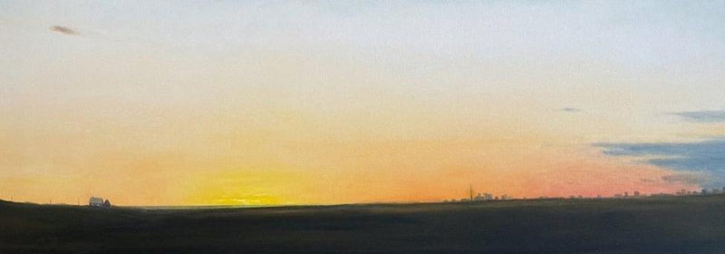 M. Simic, "A Little House Far from Toronto", 16" X 48" Painting M. Simic