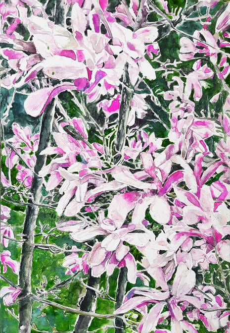 Magnolia (38), 24" x 16" Painting Micheal Zarowsky
