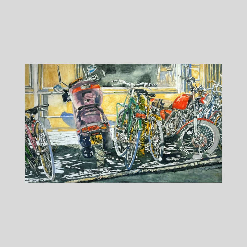 Morning, Le Marais, Paris, 22" x 36" Painting Micheal Zarowsky