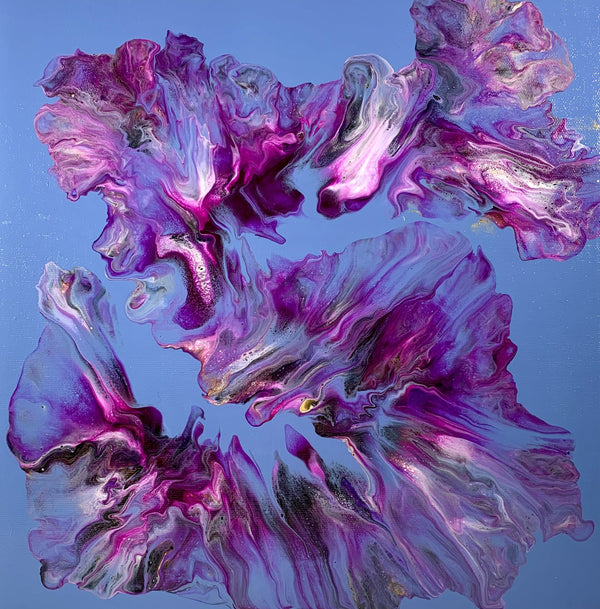 My Heart Weeps Not, 14" x 14" Painting W. Mataija