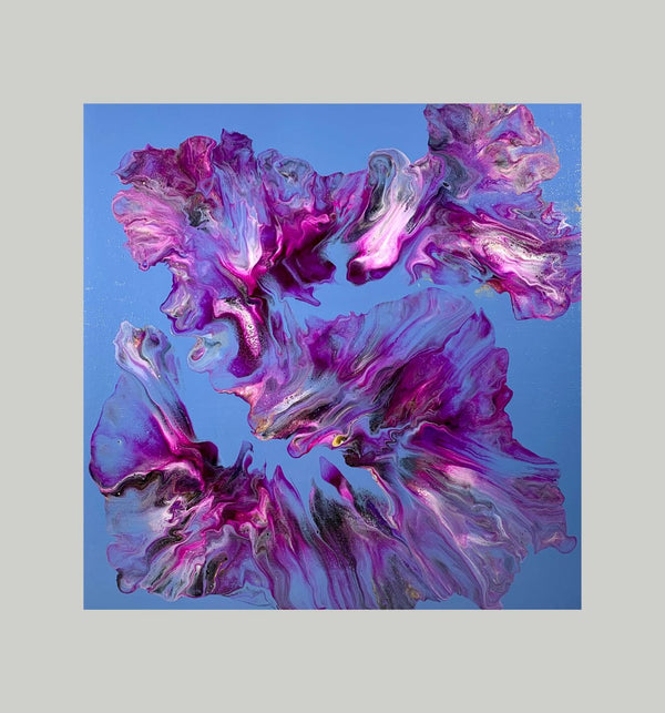 My Heart Weeps Not, 14" x 14" Painting W. Mataija