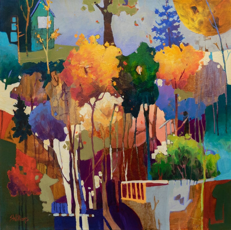 "On The Ravine," 26" x 26" Painting Sharon Williams