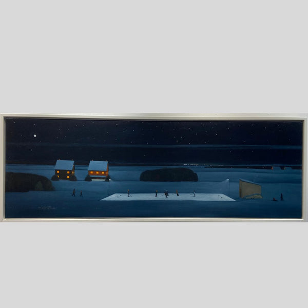 Perfect Night for a Game, 20" X 60" Painting Momo Simic