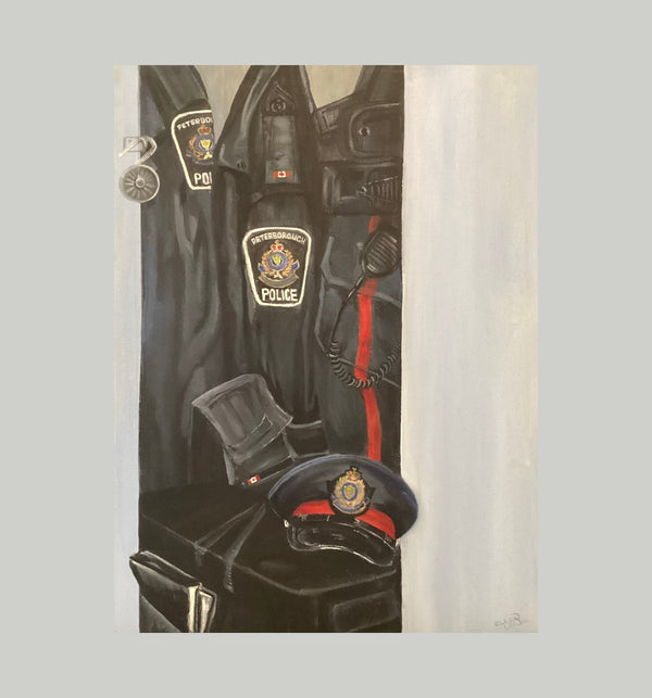 Peterborough Police, 24" x 18" Painting E. Cowie