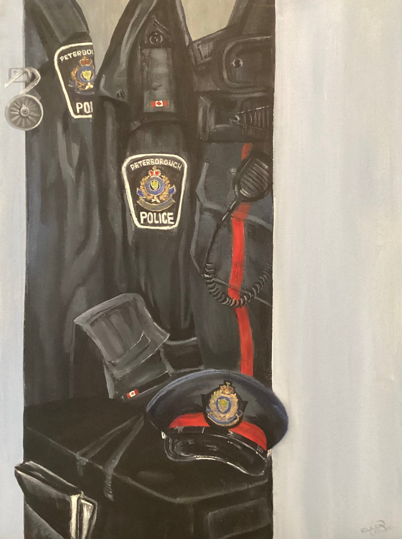 Peterborough Police, 24" x 18" Painting E. Cowie