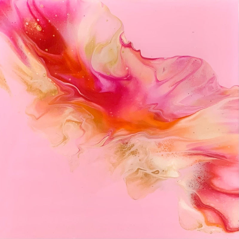 Pink 1, 6" x 6" Painting W. Mataija