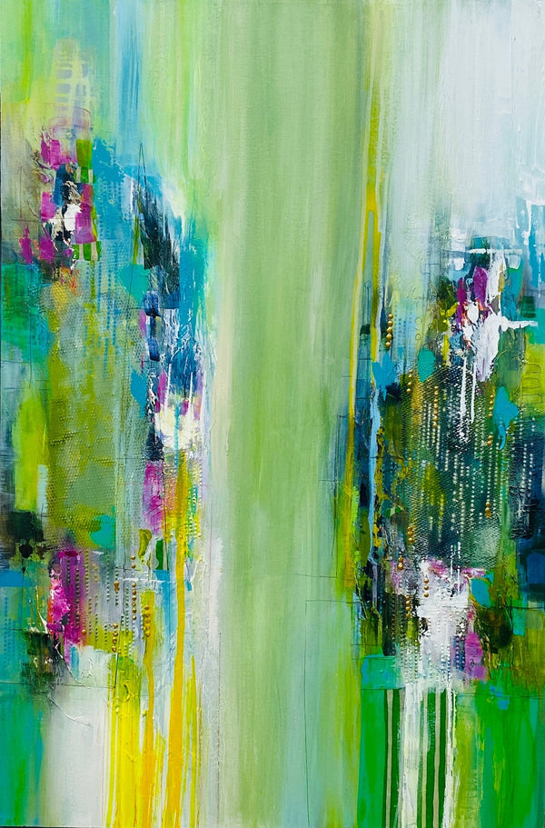 Pouring Colour, 36" x 24" Painting Maryam Ebrahimi