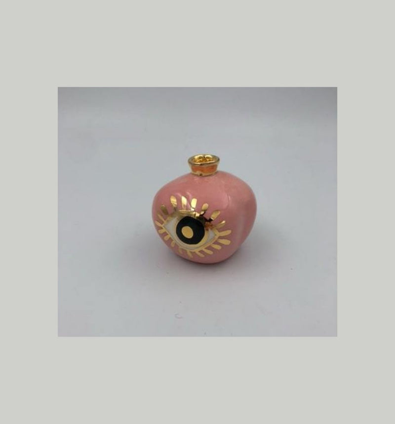 Protective Eye (pink, small), 3" x 3" x 4" Craft Arta Gallery Shop