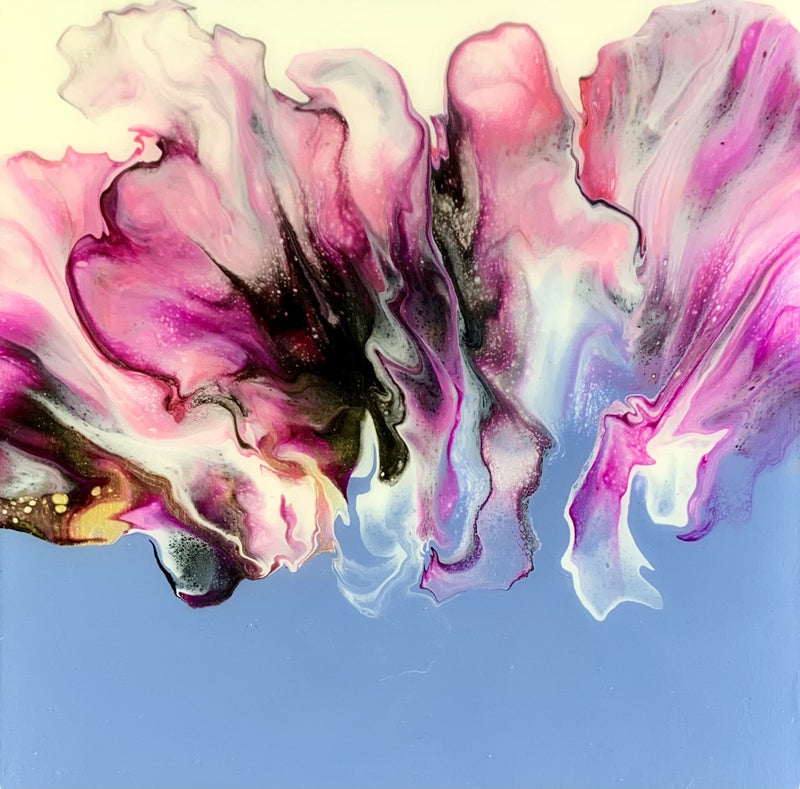 Purple Split, 6" x 6" Painting W. Mataija