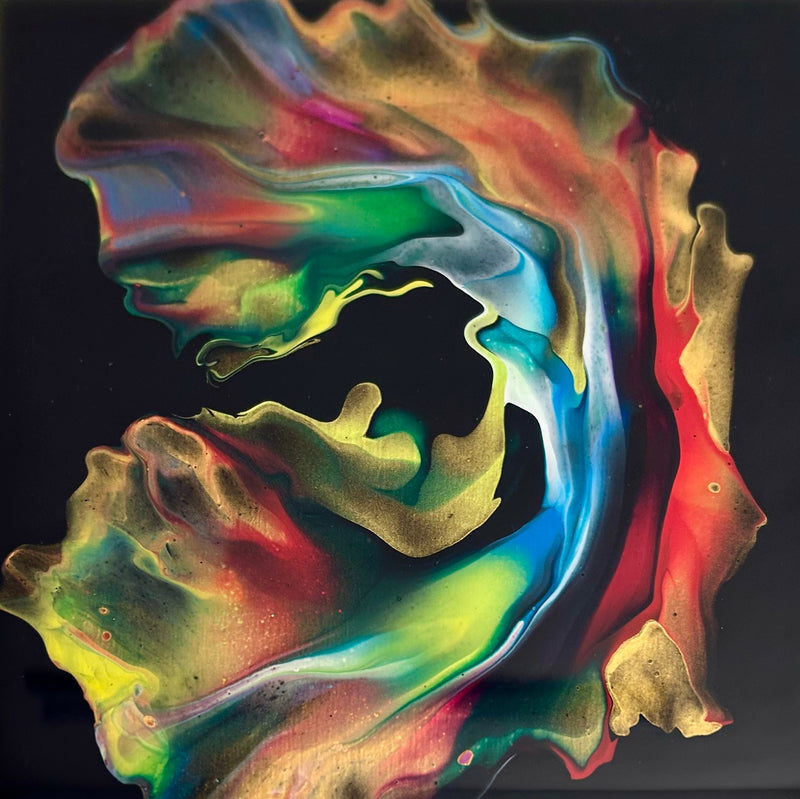 Rainbow Symphonies, 6" x 6" Painting Wendy Mataija