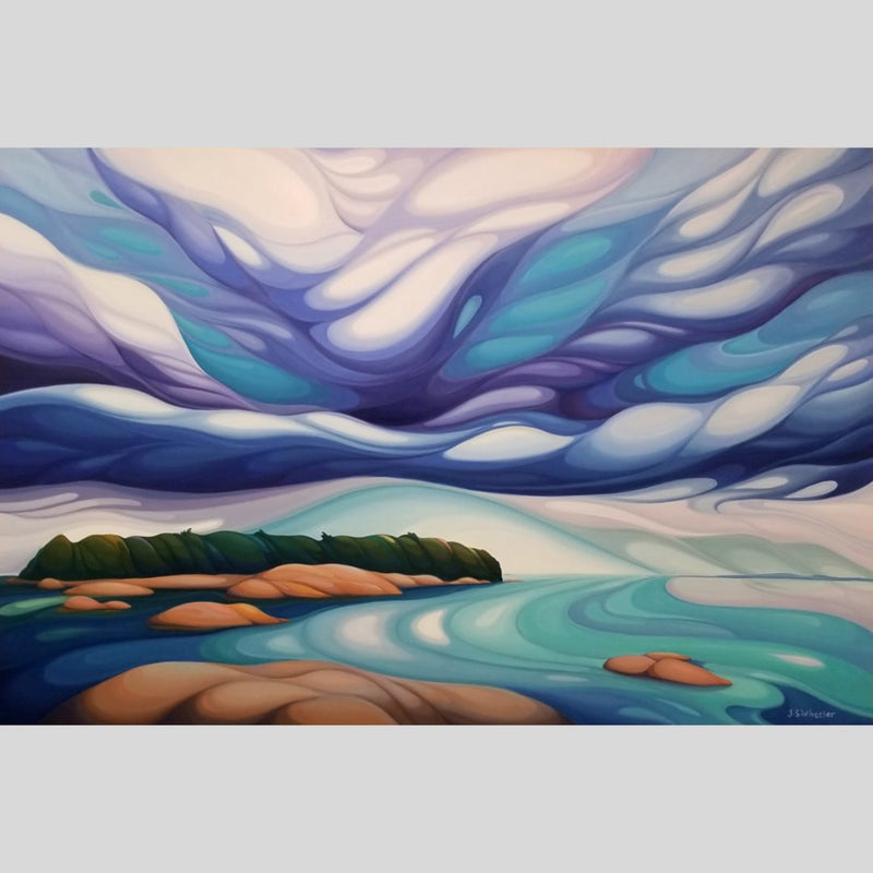 Rising Wings of a Cloud, 40" x 60" Painting Jan Wheeler