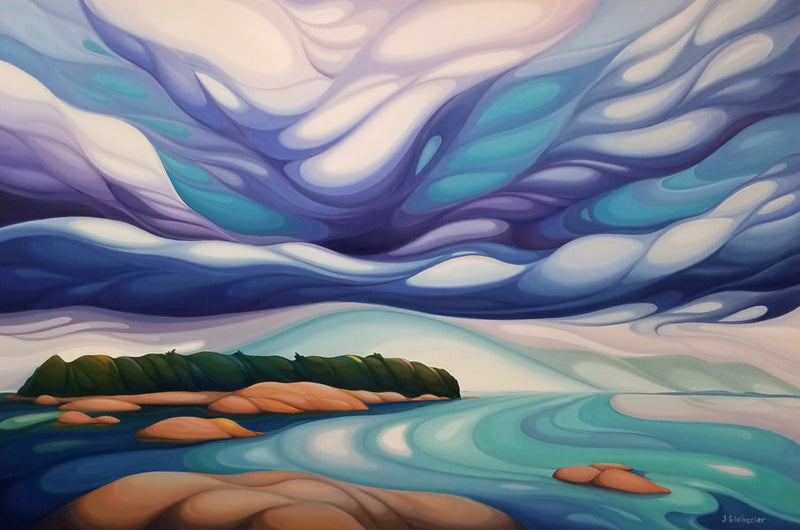Rising Wings of a Cloud, 40" x 60" Painting Jan Wheeler