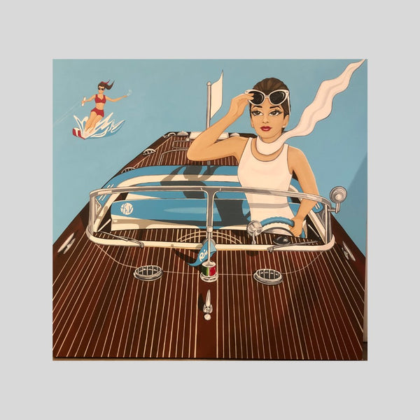 Riva! Riva!, 36" x36" Painting M. Vella