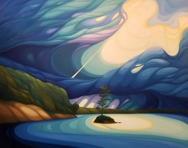 Semiwite Lake, Mississagi Park, 48" x 60" Painting Jan Wheeler
