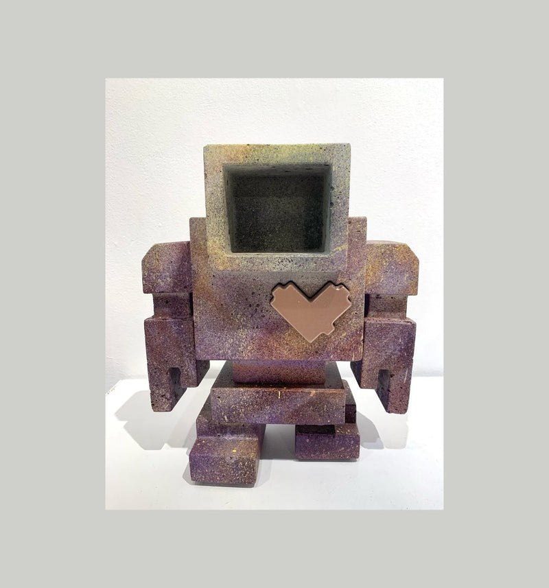Serendipity Lovebot, 12" x 10" x 9" Sculpture M. Del Degan
