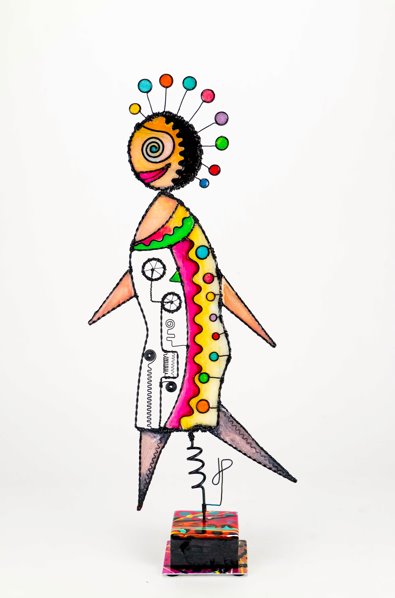 She's walking- Dots Are In This Year Sculpture J. Paterson