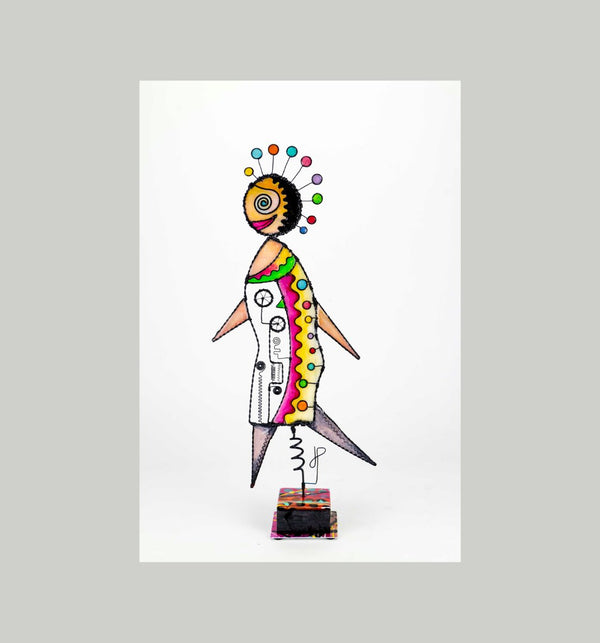 She's walking- Dots Are In This Year Sculpture J. Paterson