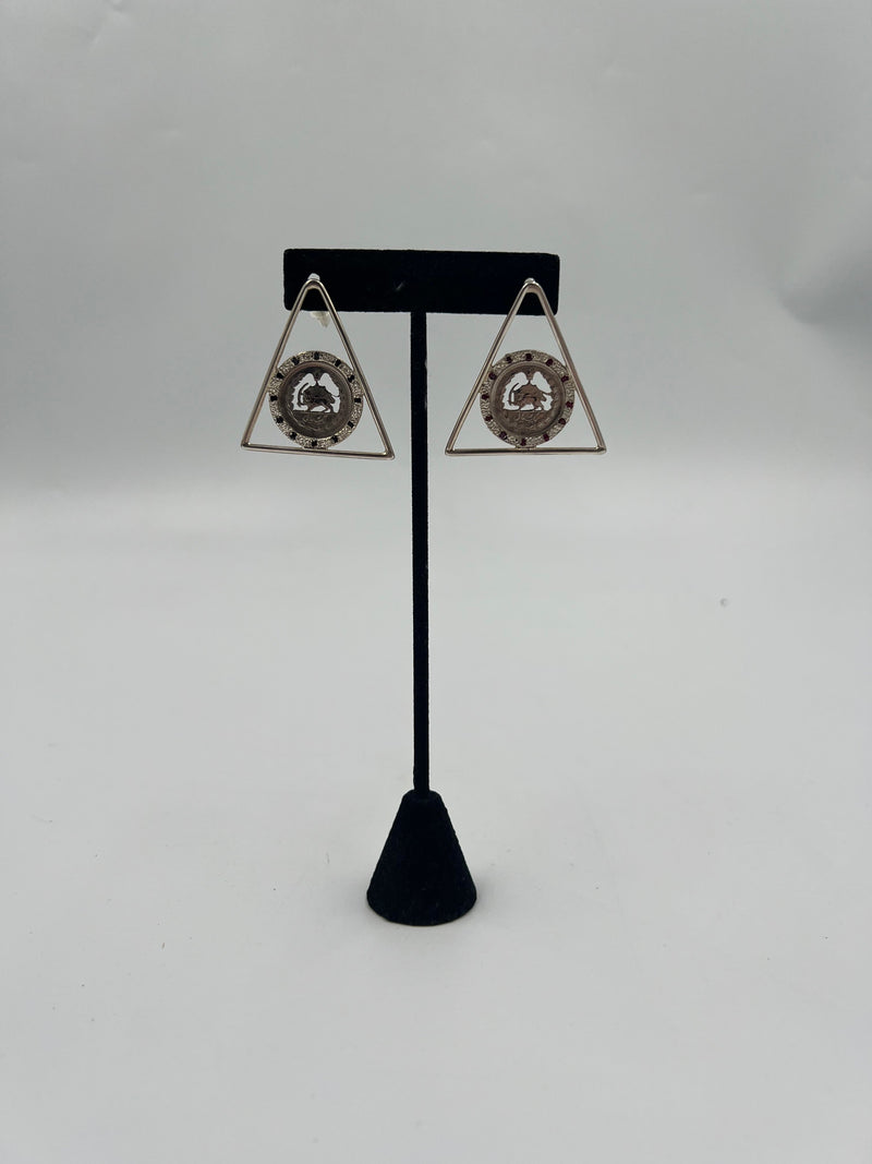 Silver triangle earrings Merchandise Leyla Kashani