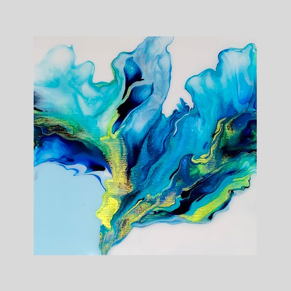 Sweeps of Blue Bells, 6" x 6" Painting Wendy Mataija