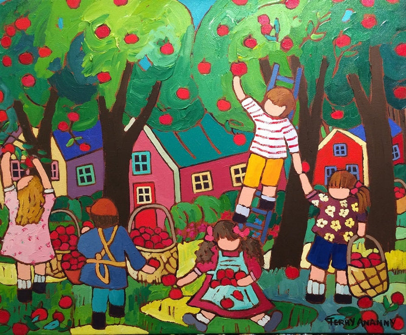 The Apple Orchard, 16" x 20" Painting T. Ananny