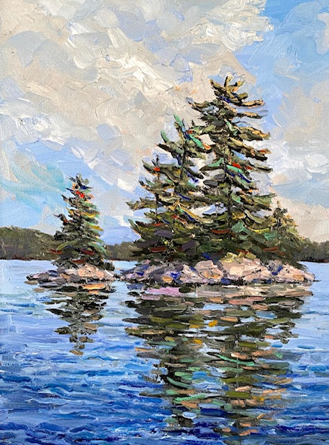 The View from my Canoe, 16" x 12” Painting L. Wilson