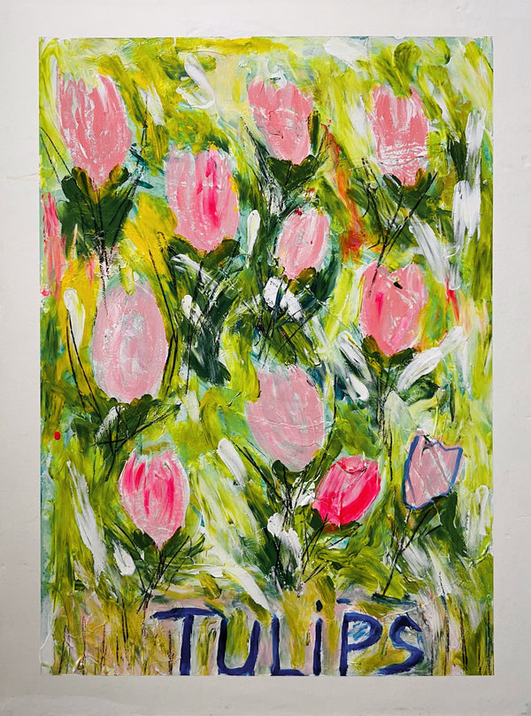 Tulips, 18" x 24" Painting Libby Sims