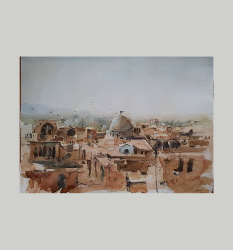 Untitled - 55" x 75" Painting M. Derakhshan