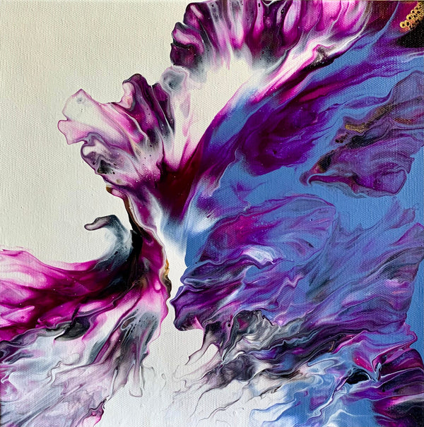 Violet is Forever, 14" x 14" Painting Wendy Mataija