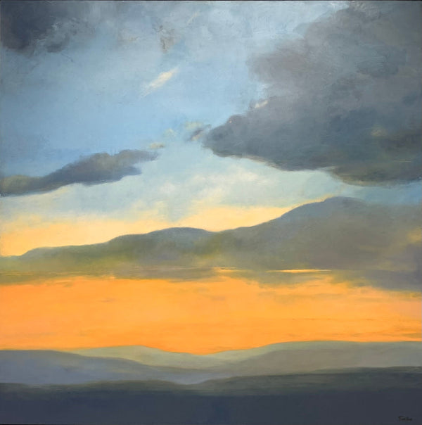 When the Sun Goes Down, 40" x 40" Painting Nathalie Frenière
