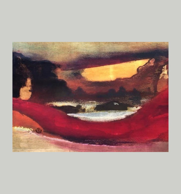 Wrapped in red, 24" x 30" Painting M. Hanson